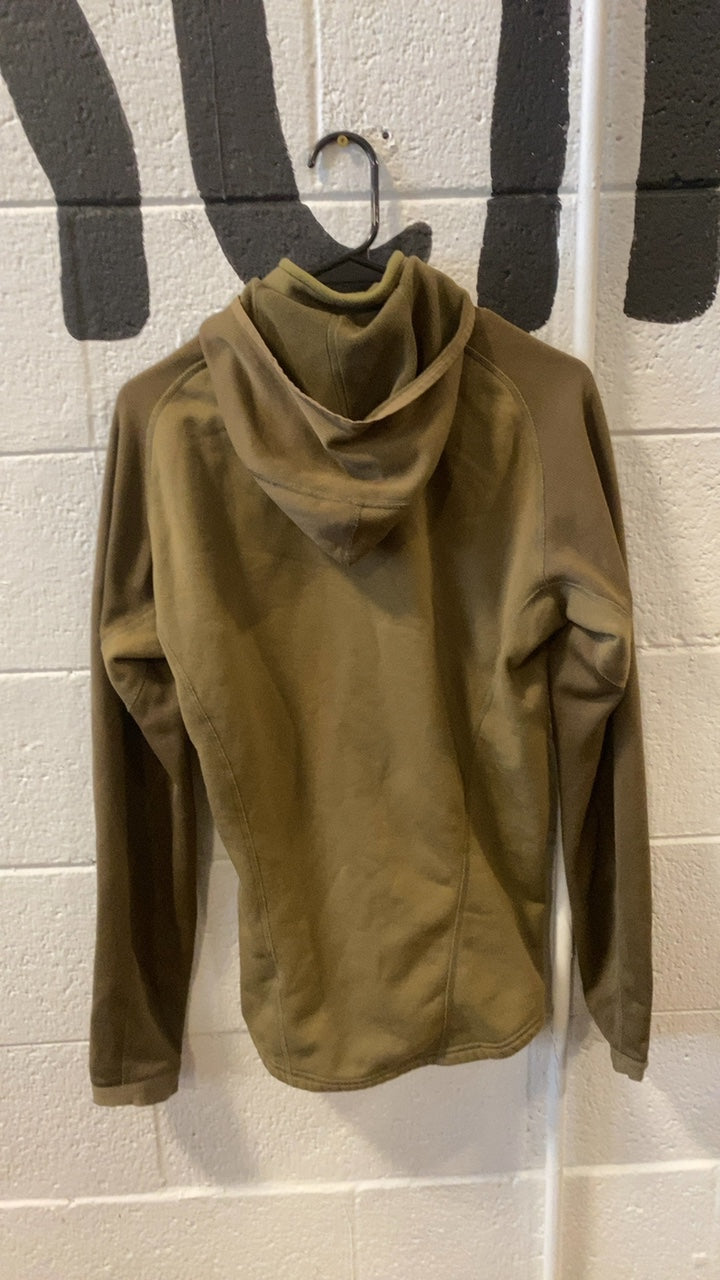 Arcteryx Fleece Jacket (Quarter-Zip) (Hood) S Green/Brown