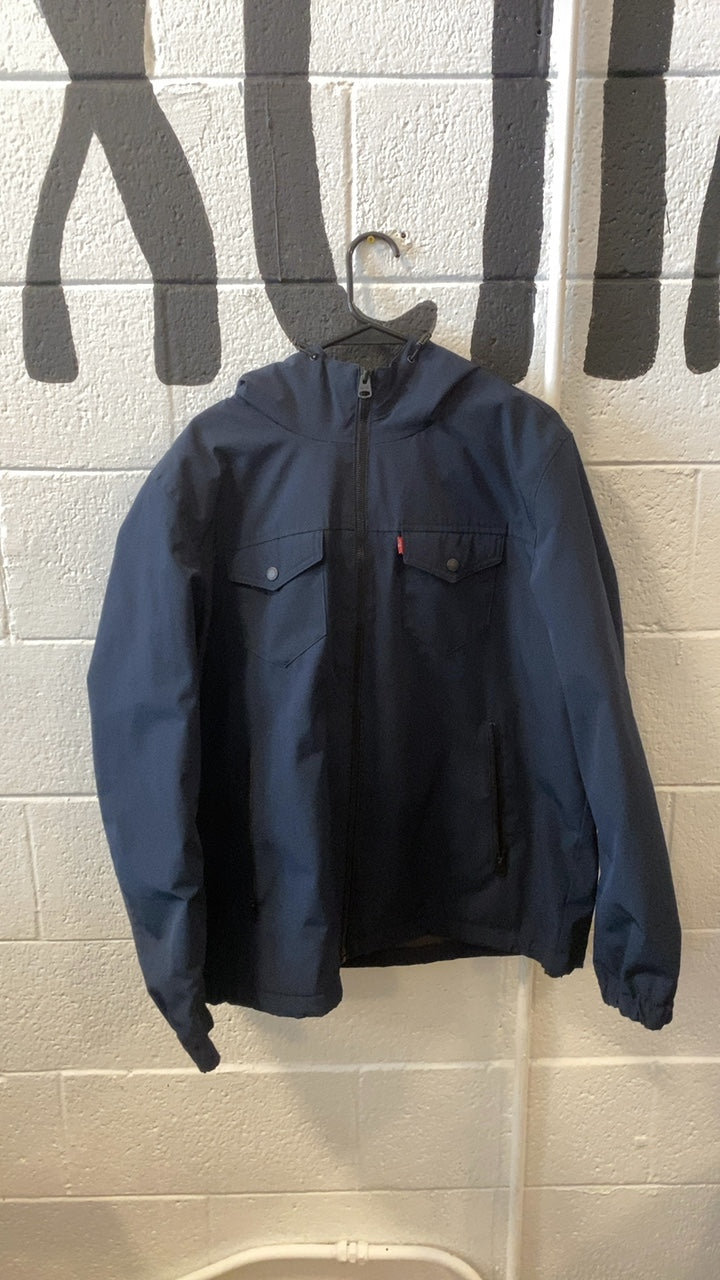 Levi Hooded Soft-Shell Jacket (Full-Zip) L Blue
