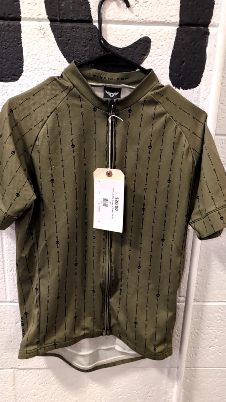 Twin Six Bike Jersey M Green Skulls
