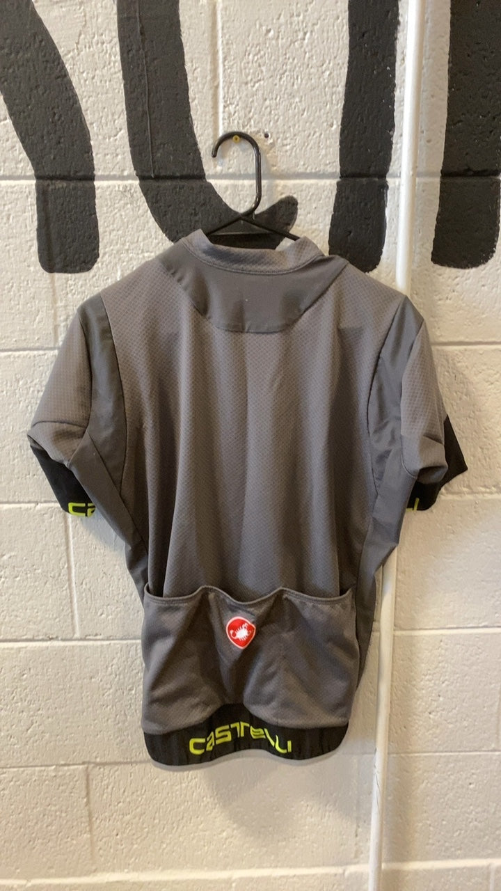 Castrelli Bike Jersey XL Grey/ Green Zip