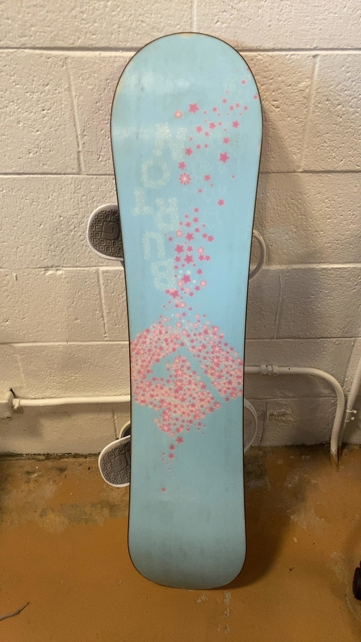 2007 Burton Chicklet Snowboard 109cm Pink