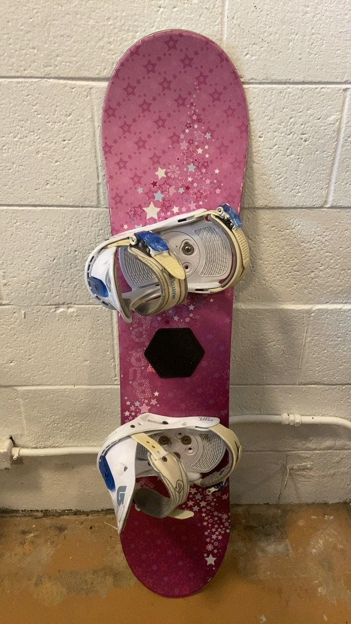 2007 Burton Chicklet Snowboard 109cm Pink