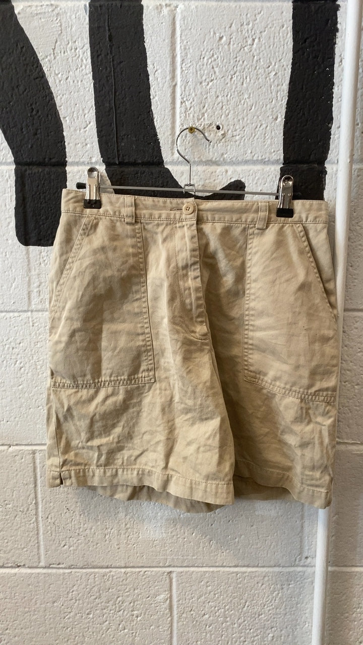 Eddie Bauer Canvas Utility Shorts 34 Beige