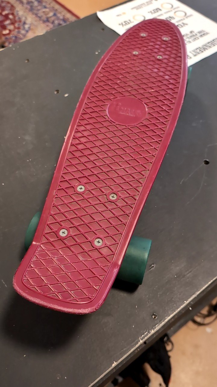 Penny Skateboard 22in Red/ Green Wheels