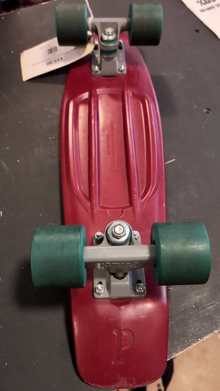 Penny Skateboard 22in Red/ Green Wheels