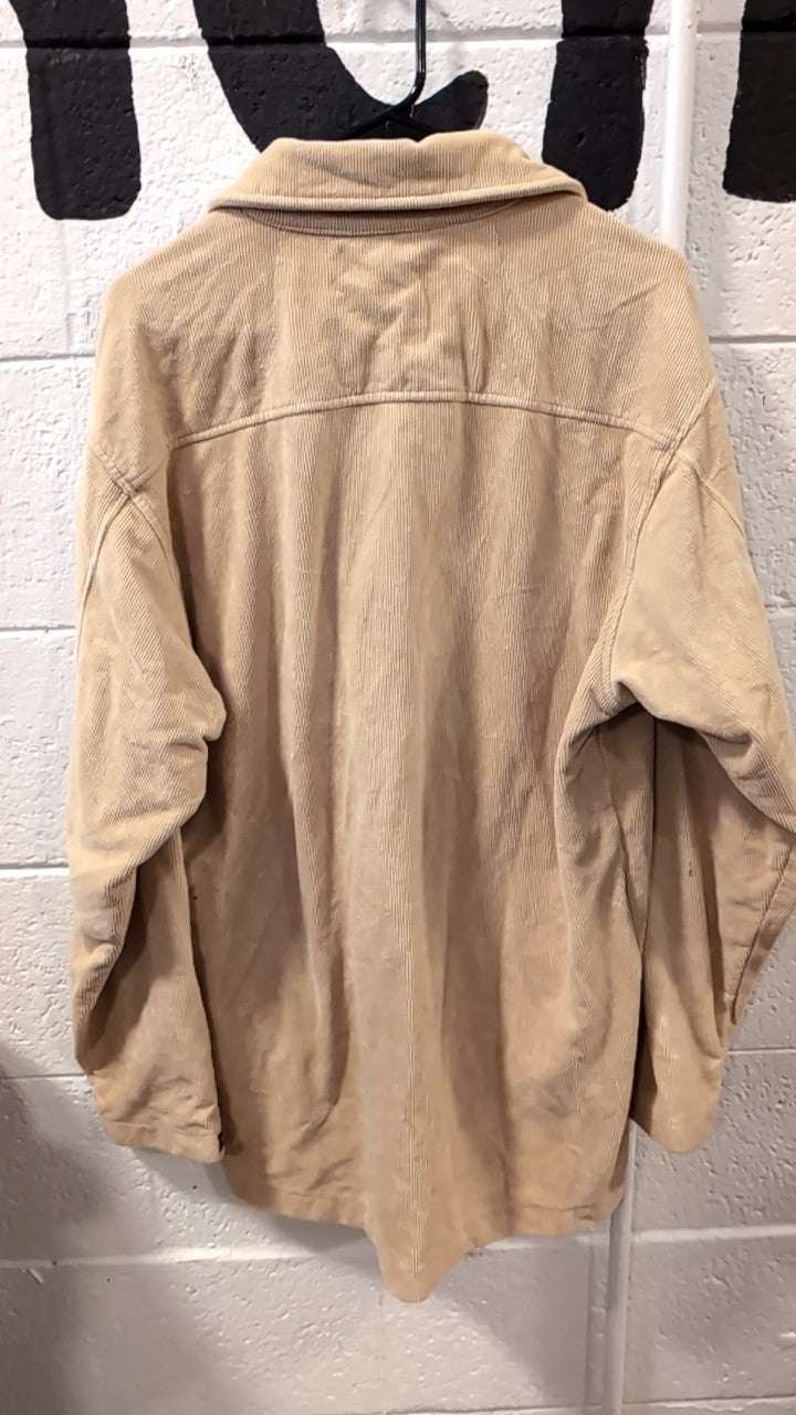 Prana Jacket XL Beige Zip Coordorouy