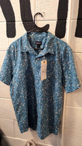 Patagonia Short Sleeve (Button Up) L Blue/White Go To