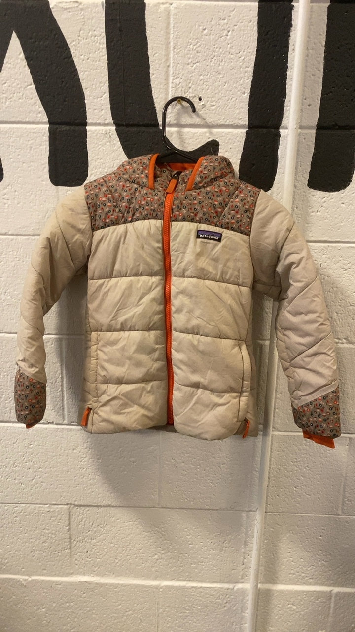 Patagonia Girl's Synthetic Insulated Jacket (Synthetic) Youth 5-6 Grey/Orange
