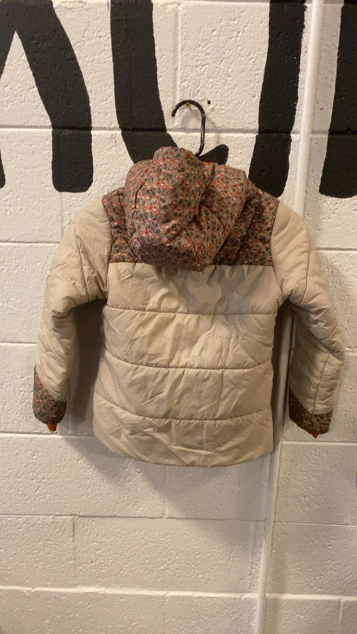 Patagonia Girl's Synthetic Insulated Jacket (Synthetic) Youth 5-6 Grey/Orange