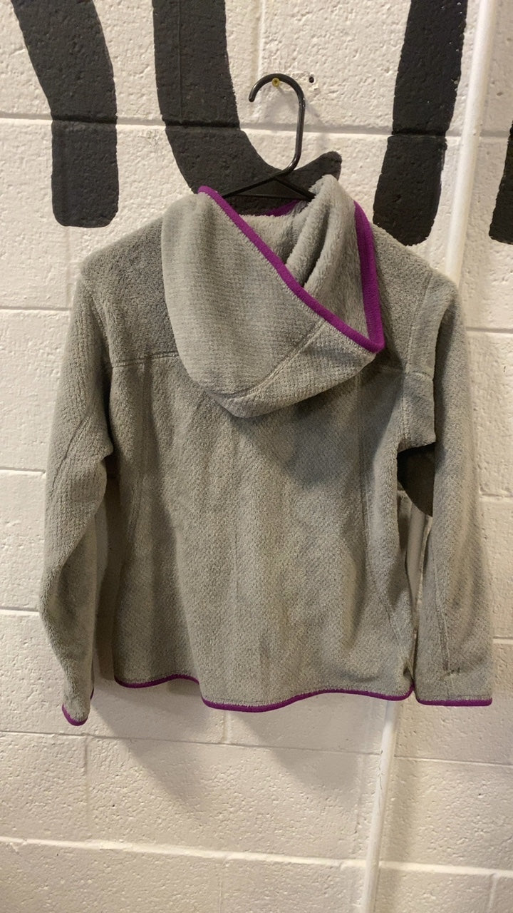 Patagonia Re-Tool Fleece Jacket (Quarter-Zip) (Hood) XS Grey/Purple