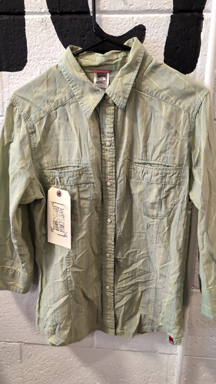 The North Face Longsleeve (Button-Up) L Green