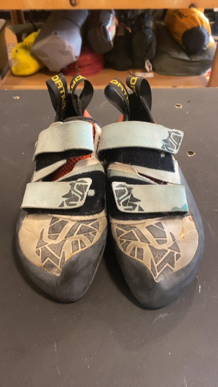 La Sportiva Otaki Climbing Shoes 39/6.5 White/Red/Blue