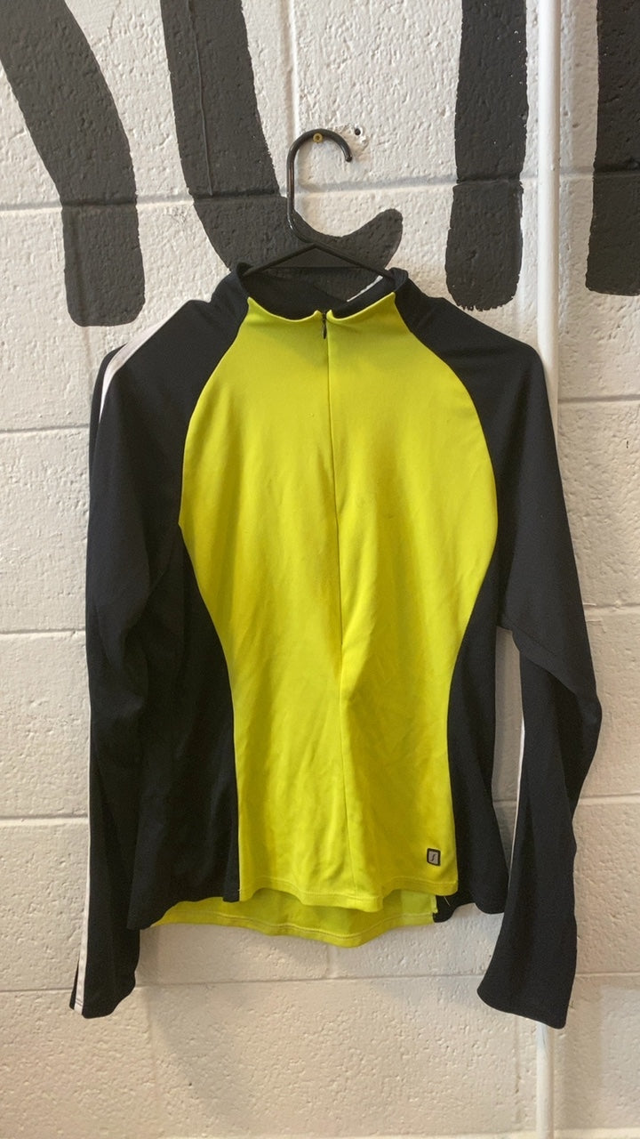 Shebeest Quarter-Zip Cycling Jacket M Hi-Vis/Black