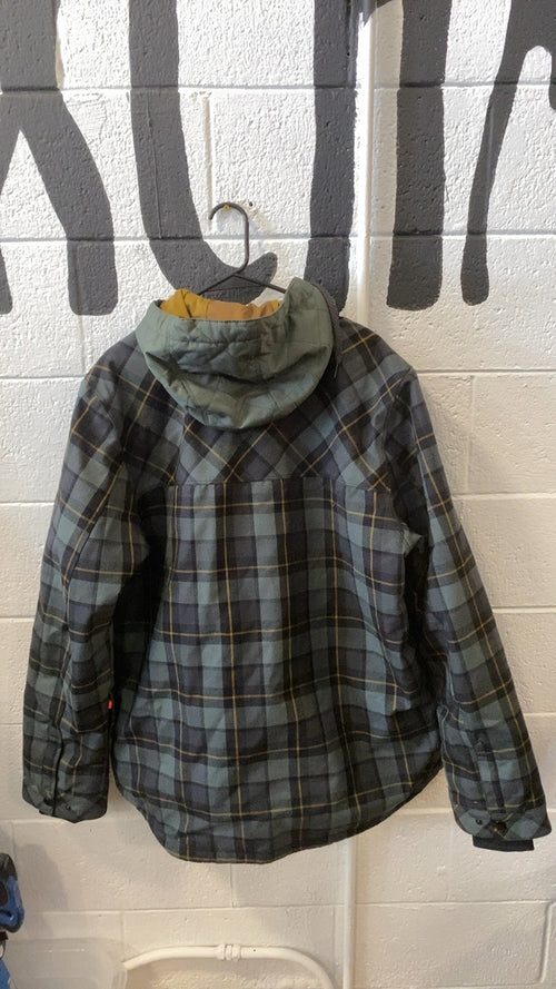 686 Woodland Insulated Jacket L Green/Blue Plaid