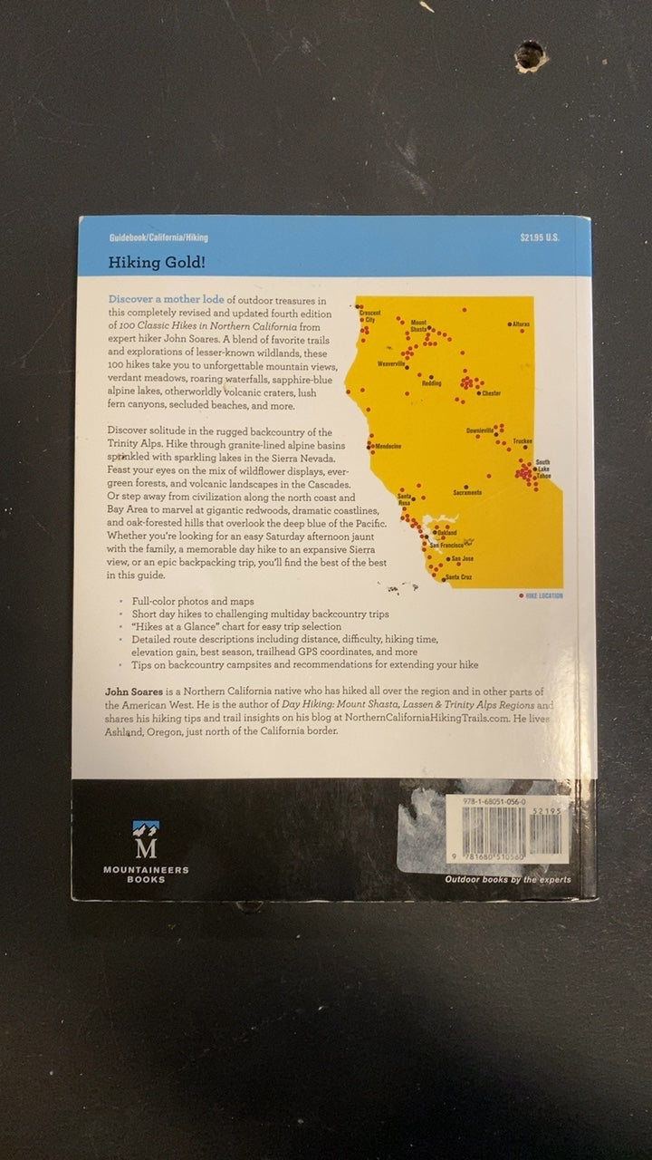100 Classic Hikes: Northern California, 4th Edition by John Soares Book
