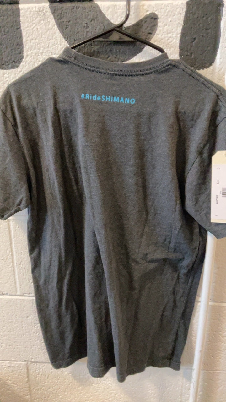 Shimano T-Shirt M Grey Blue Logo