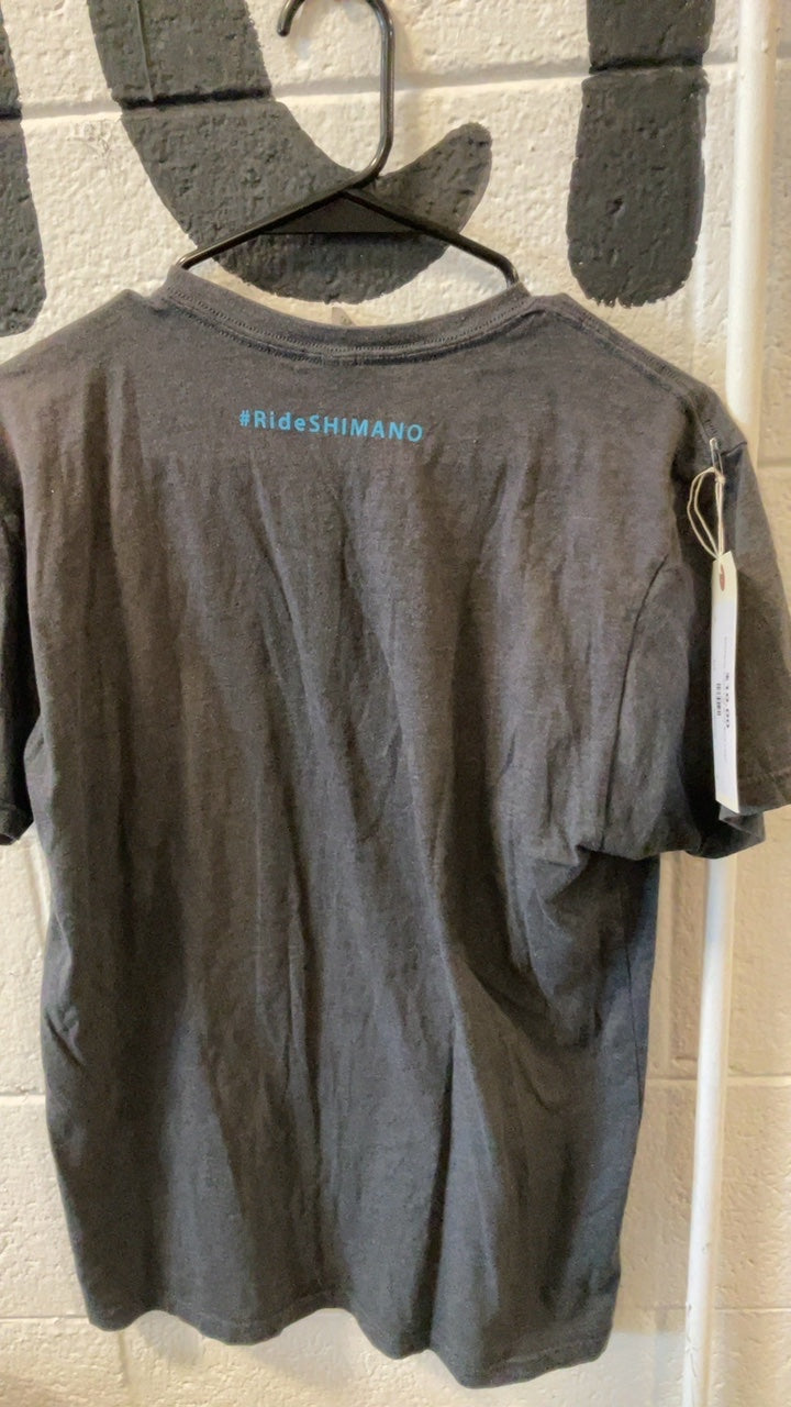 Shimano T-Shirt M Grey Blue Logo