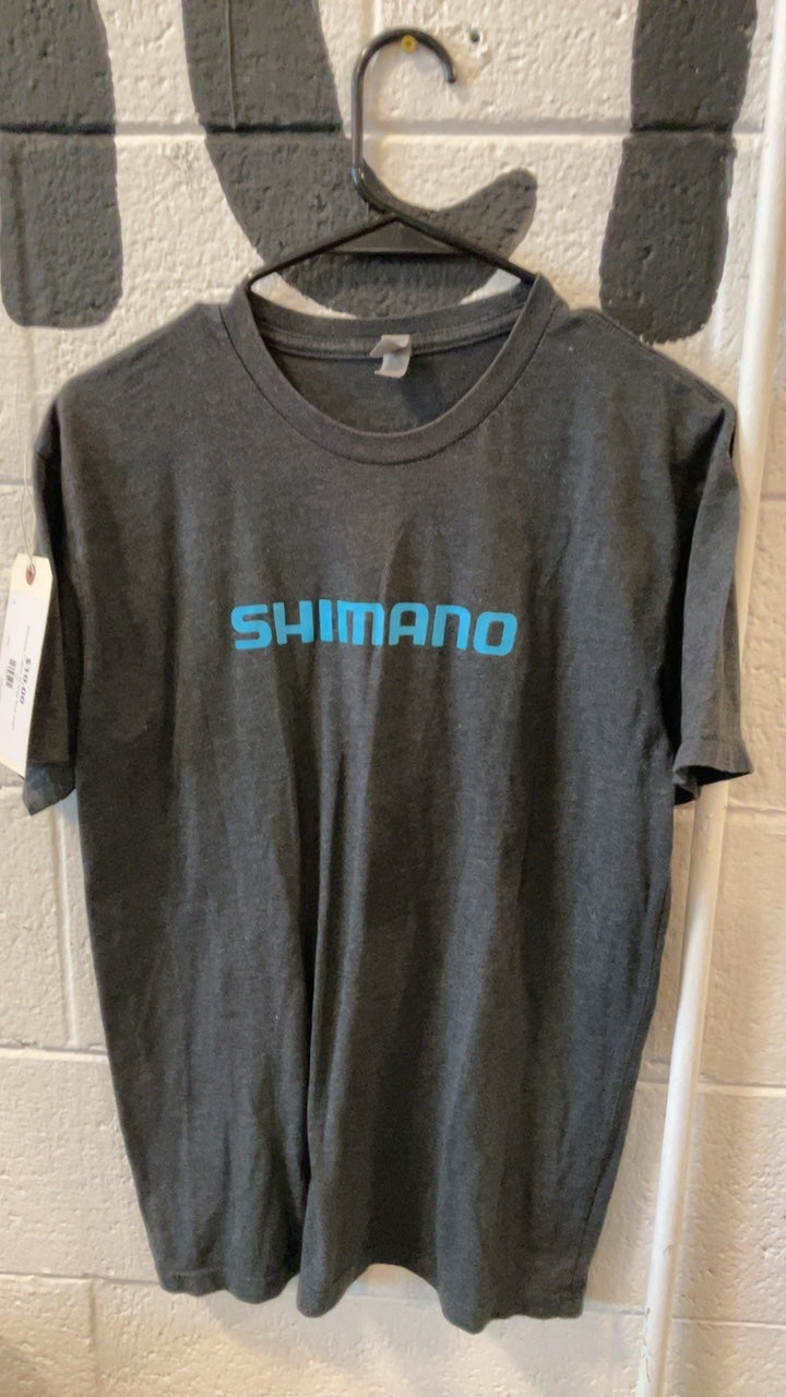 Shimano T-Shirt M Grey Blue Logo