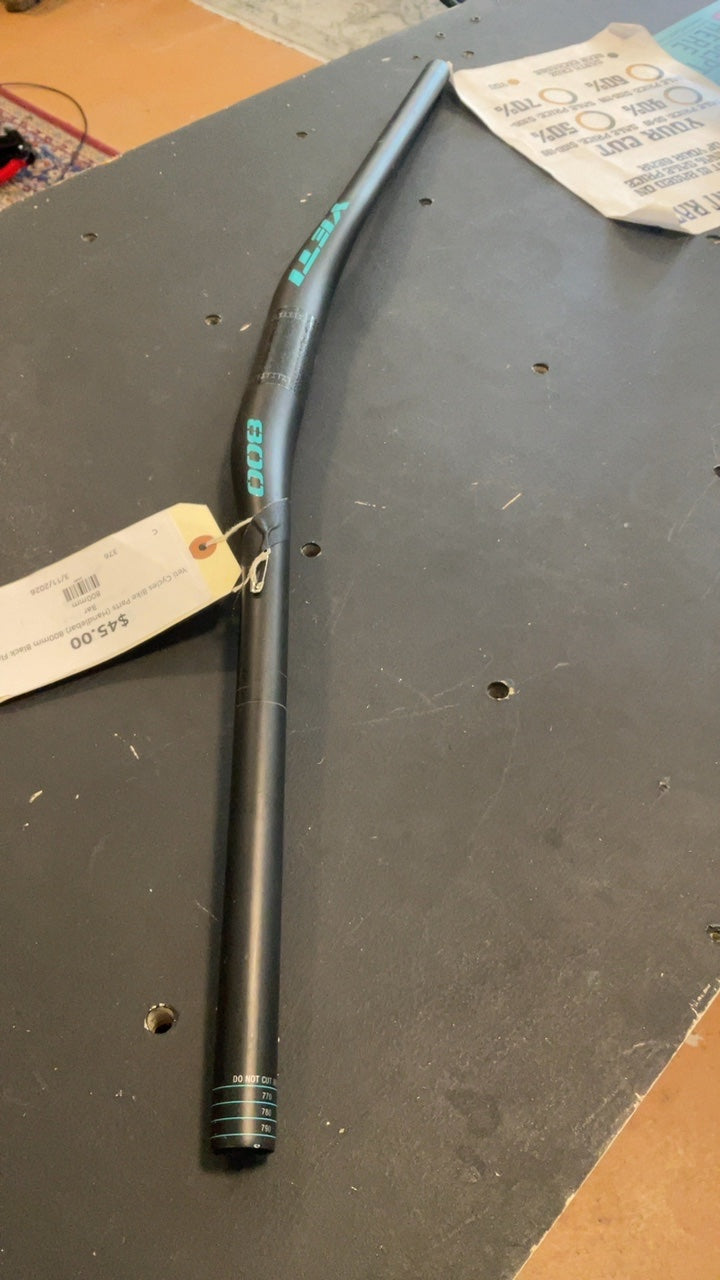 Yeti Cycles Bike Parts (Handlebar) 800mm Black Flat Bar