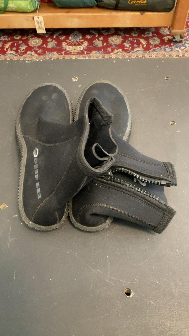 Deep See 6.5mm Shoes (Surfing Booties) 12 Black