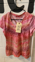 Prana T-Shirt L Pink Tie Die