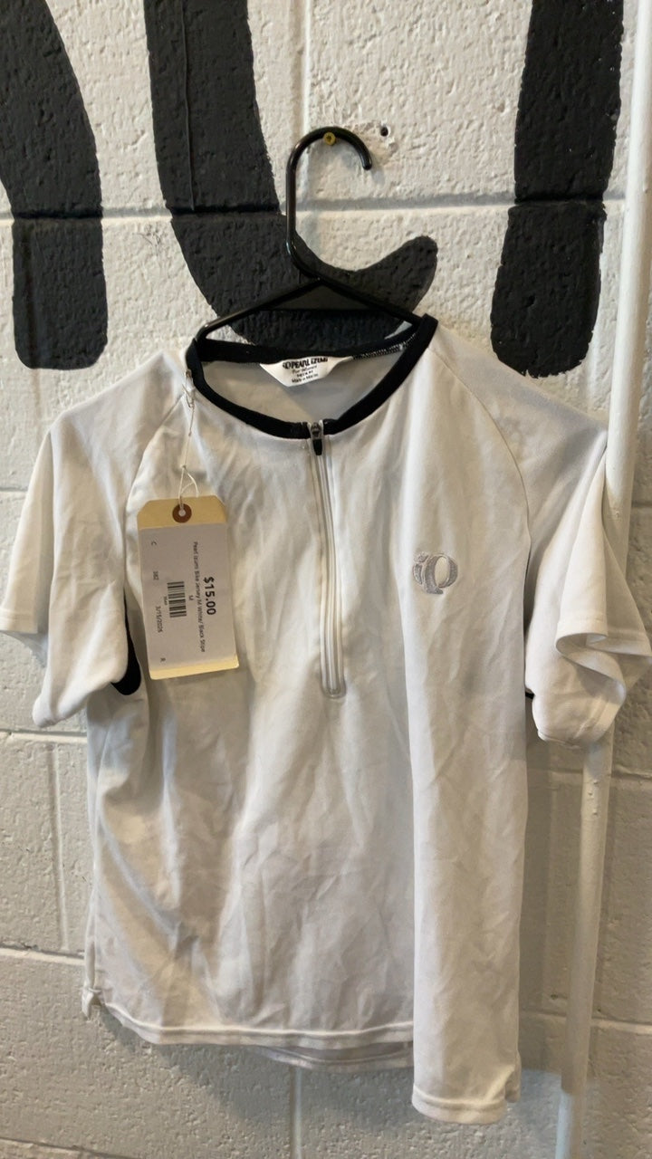 Pearl Izumi Bike Jersey M White/ Black Stipe
