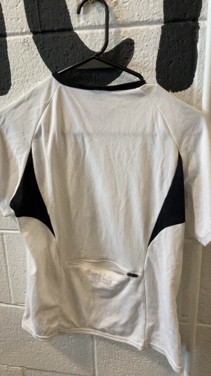 Pearl Izumi Bike Jersey M White/ Black Stipe