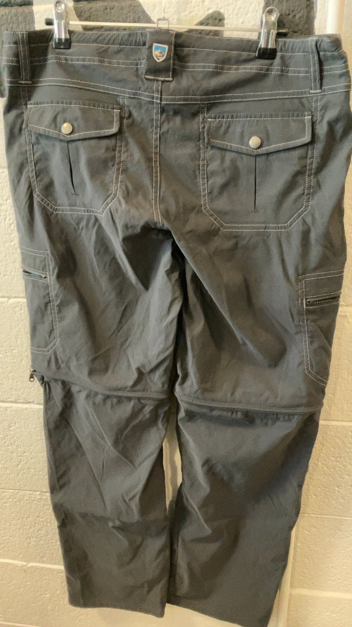 KUHL Pants (Hiking)(Zip-Off) 12 Grey Freeflex