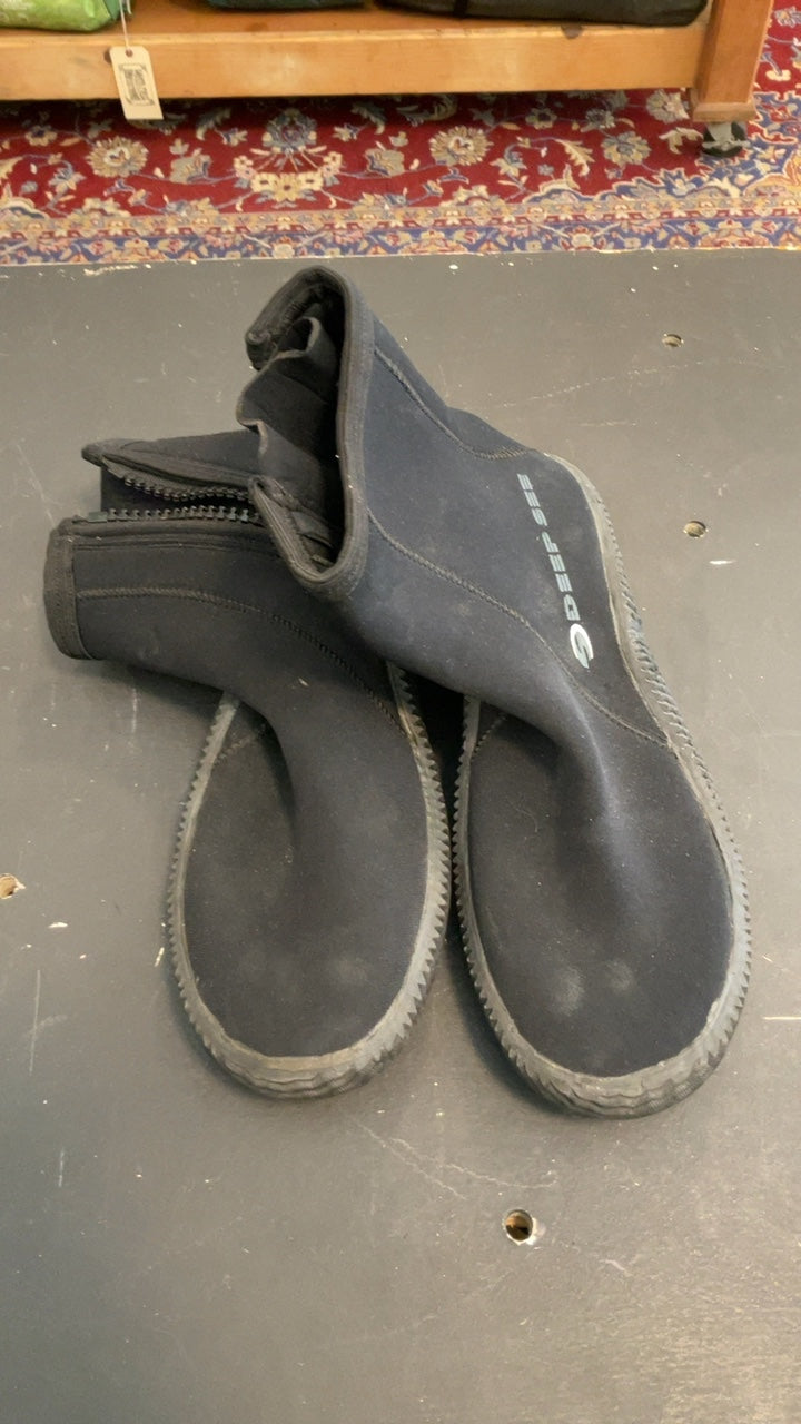 Deep See 6.5mm Shoes (Surfing Booties) 12 Black