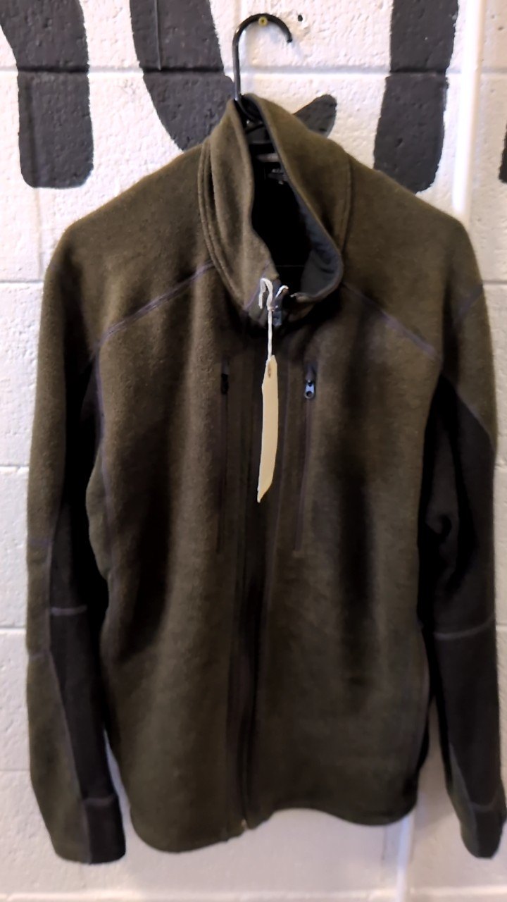 KUHL Jacket XL Olive/Brown Fleece