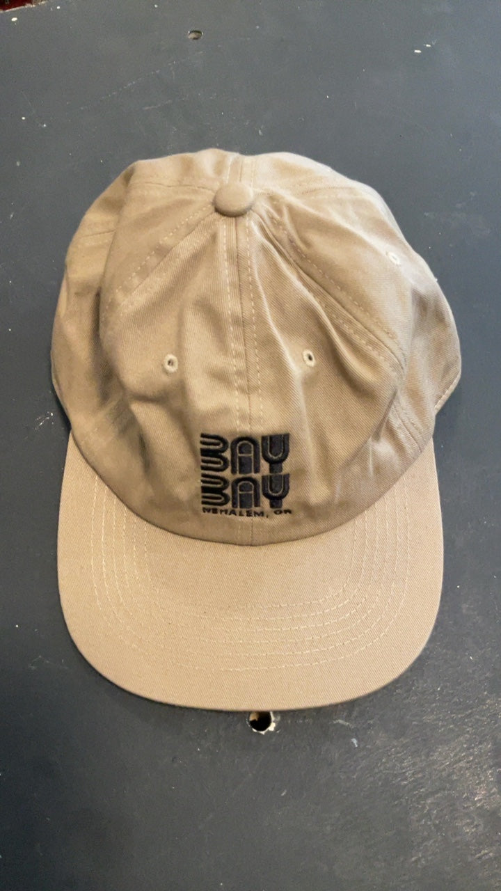 Bay Bay Nehalem, OR Hat (Snapback) Beige/Black