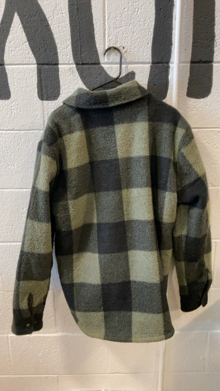 Brixton Fleece Sherpa Jacket L Green/Black/White