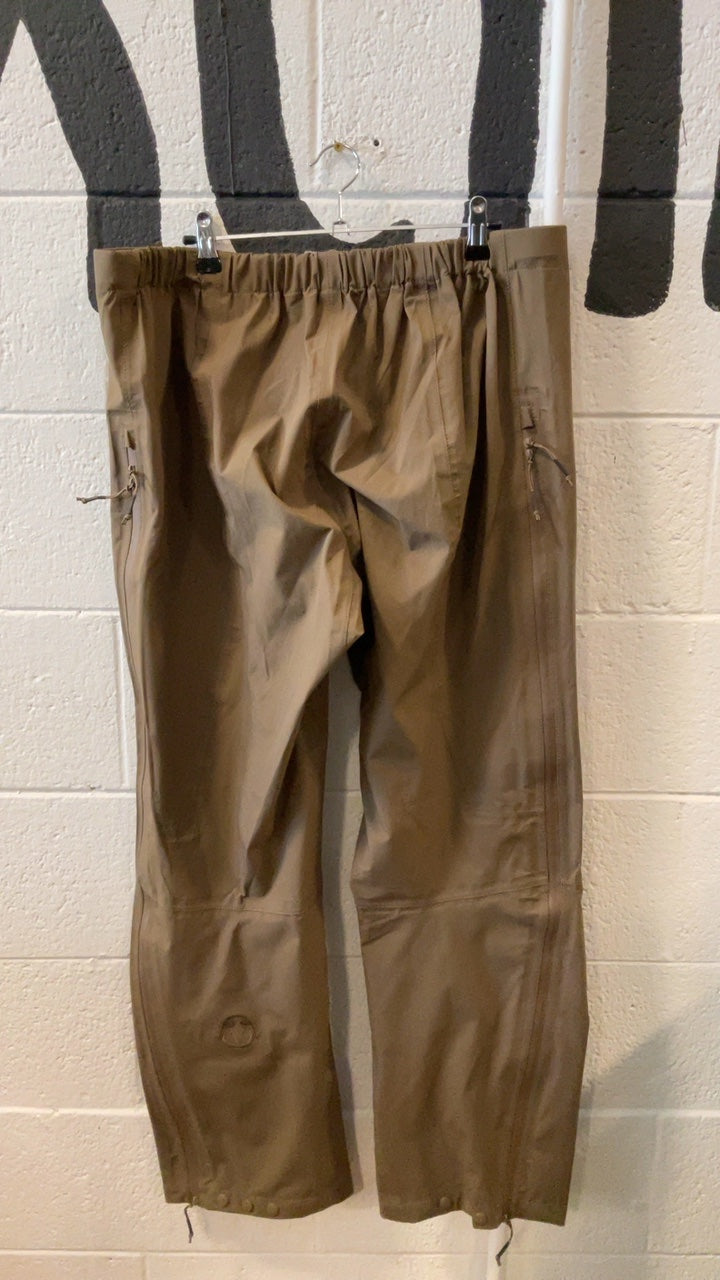 Black Ovis Hailstone Waterproof Pants (Rain) L Brown