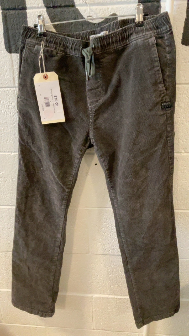 Billabong Pants M Grey Corduroy