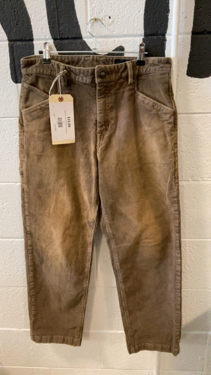 Volcom Pants 30 Brown Corduroy