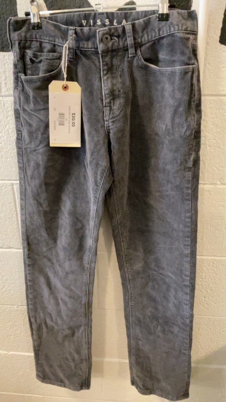 Vissla Pants 30 Grey Corduroy