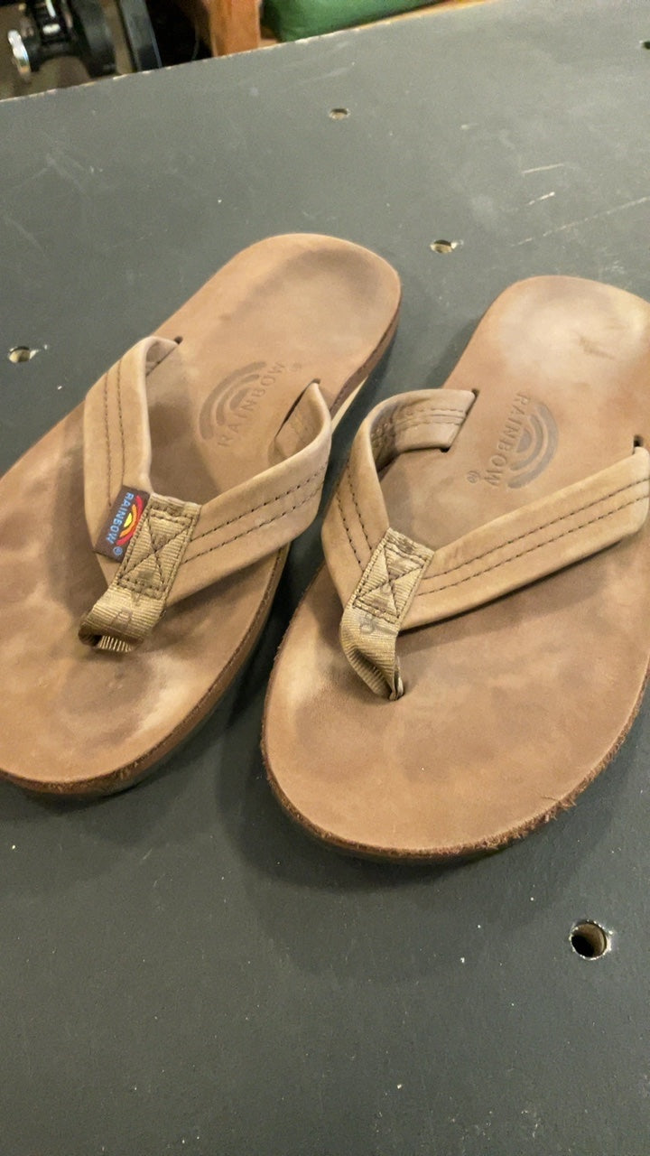 Rainbow Flip Flops Brow Leather