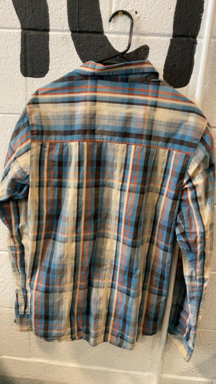 Prana Flannel M Blue/White