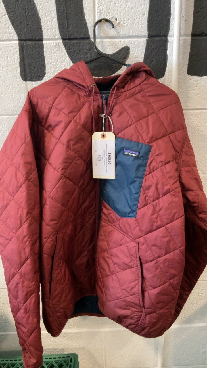 Patagonia Quilted Bomber Insulated Jacket (Synthetic) XXL Red/Blue