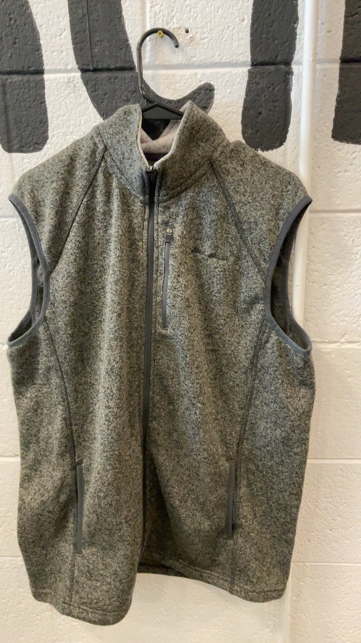 Eddie Bauer Fleece Vest L Charcoal