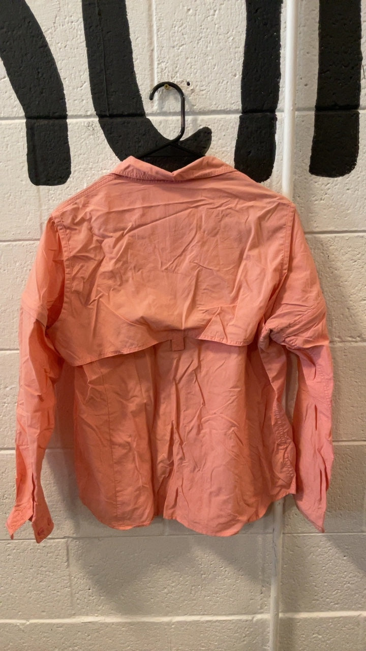 Cabelas Fishing Shirt W/M Pink Dry fit Longsleeve