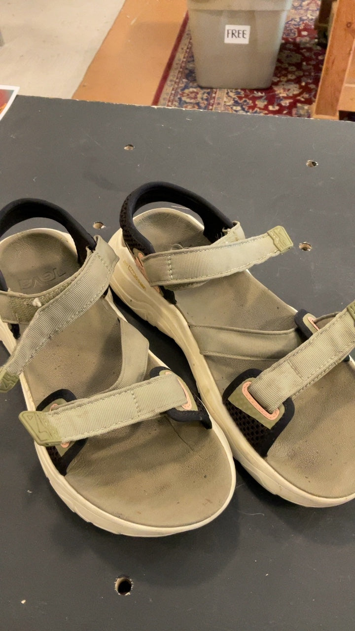 Teva Sandals W9 White/Olive Max Comf