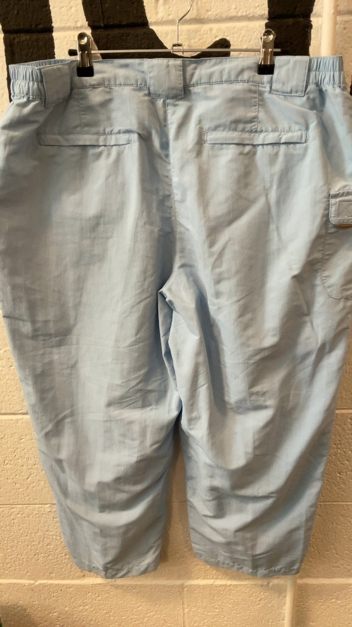 LL Bean Pants XL Blue Capri Cargo