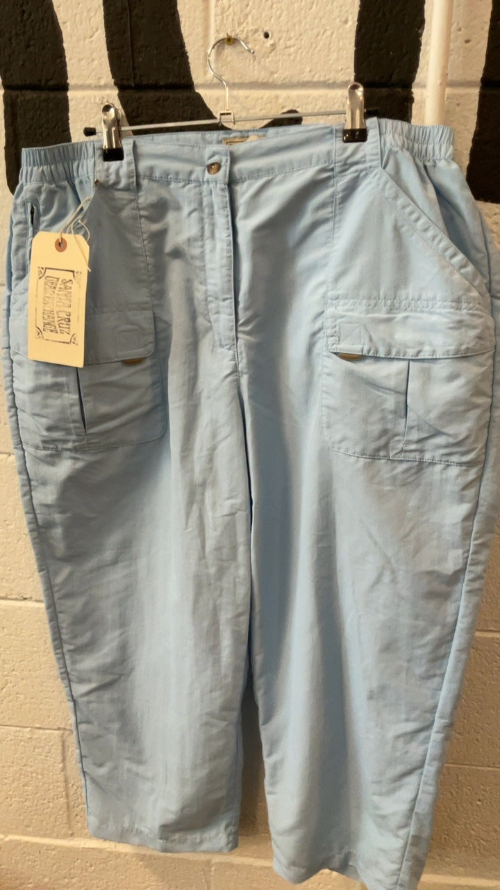 LL Bean Pants XL Blue Capri Cargo