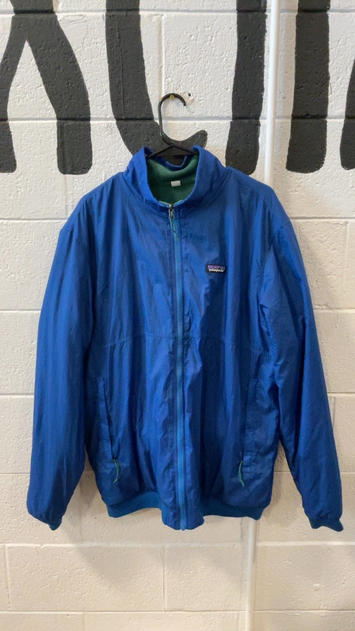 Patagonia Fleece Jacket (Full-Zip) (No Hood) XL Green/Blue Reversable