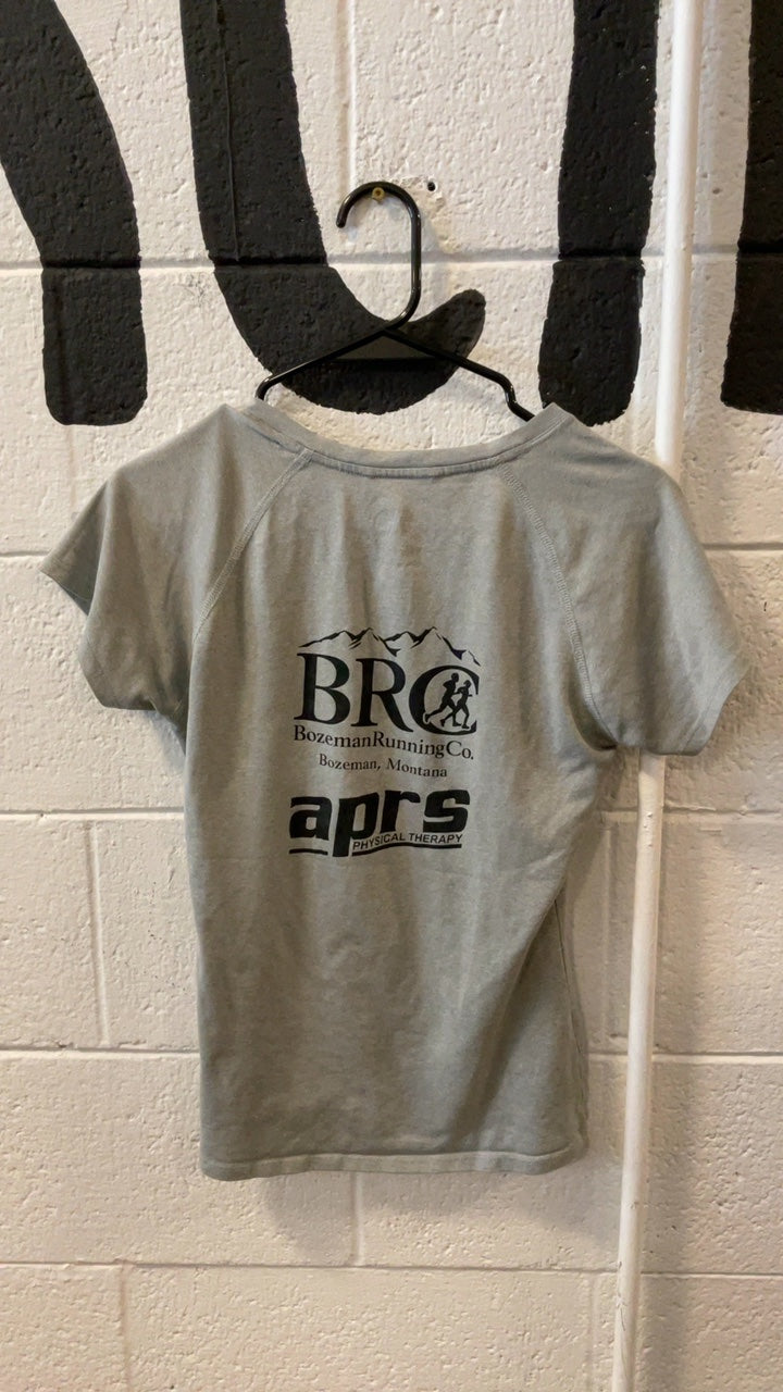 The North Face Athletic T-Shirt S Grey Crosscut Trail Run V-Neck