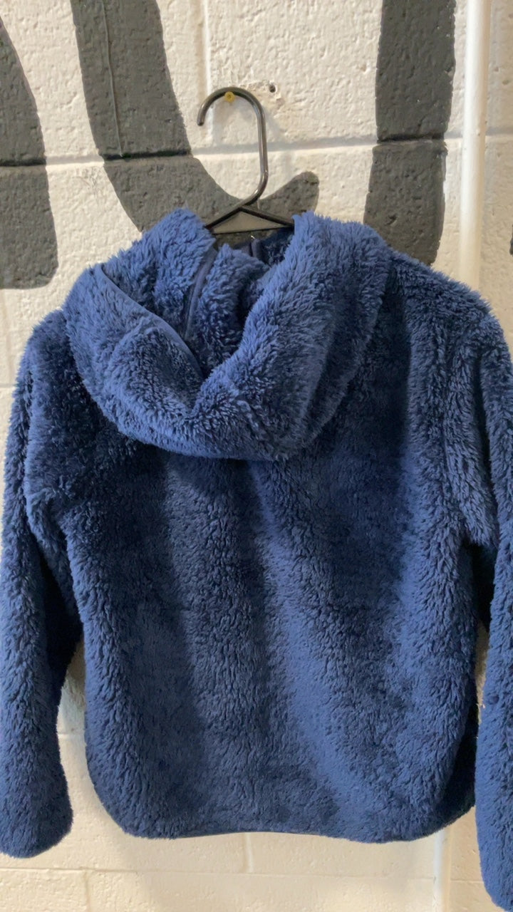 Eddie Bauer Fleece Jacket (Full-Zip) (Hood) Youth M Blue