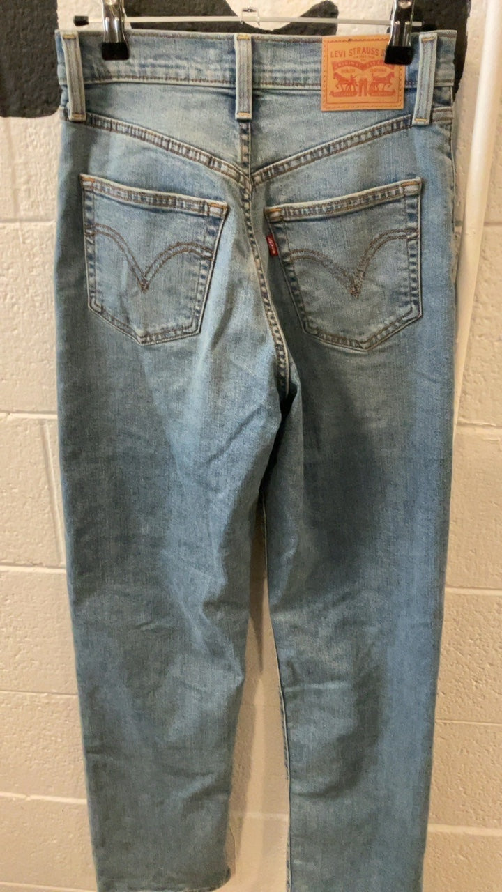 Levi Ribcage Straight Pants 26x32 Blue