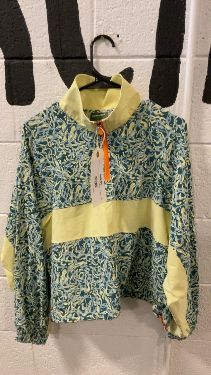 Parks Project Windbreaker L Yellow and Blue Crop