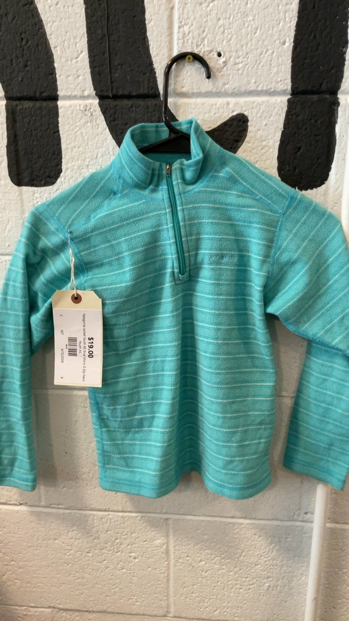 Patagonia Jacket Youth XS Blue Micro D Zip Neck